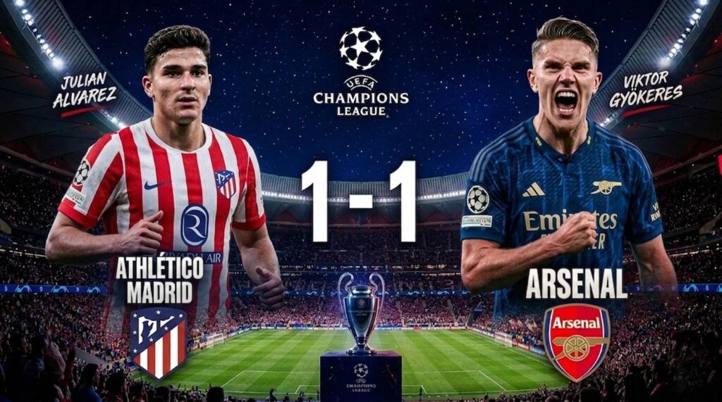 Ligue des champions : atléntico madrid et arsenal se quittent dos à dos