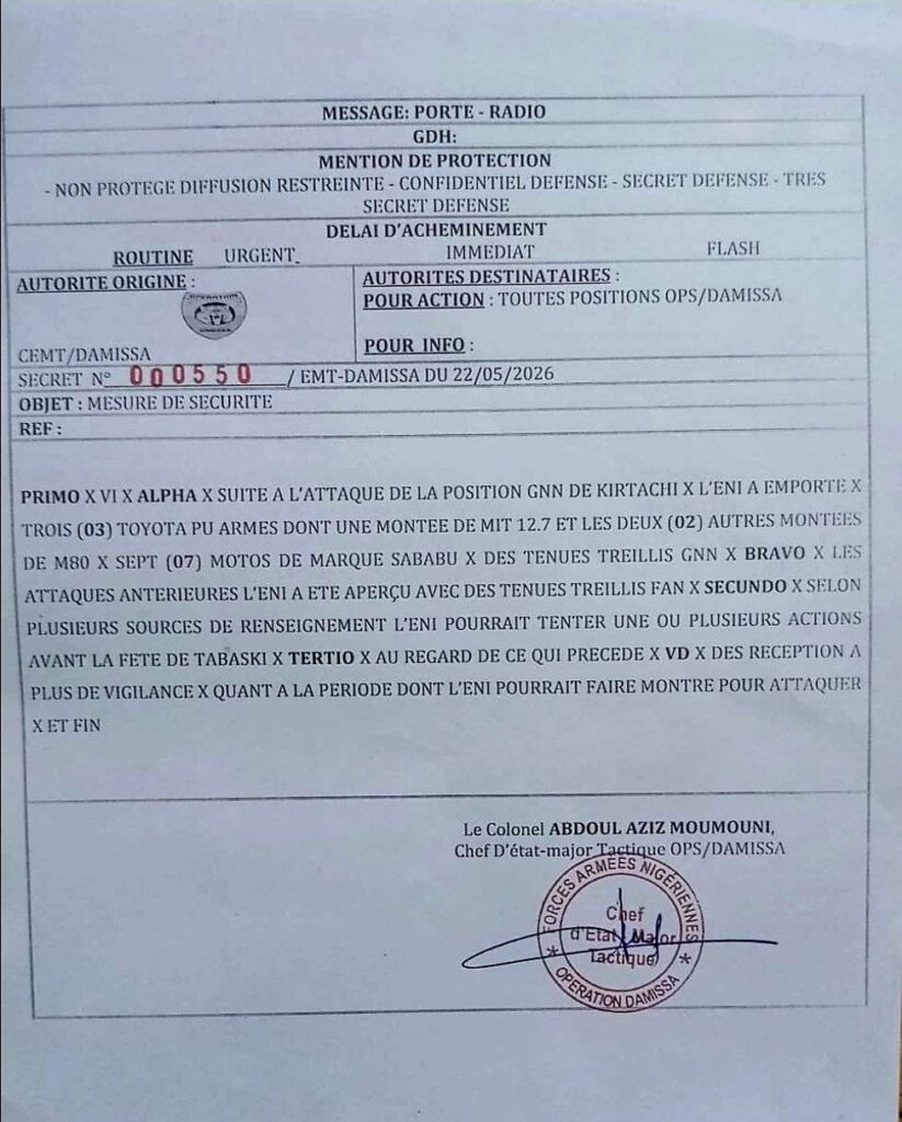 Niger : révélations explosives sur le pillage des forces armées à Kirtachi