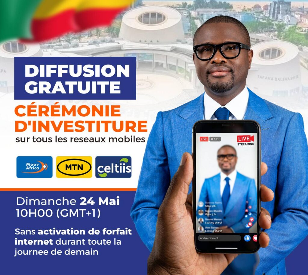 Cérémonie d’investiture au Bénin : une diffusion en direct et gratuite pour tous