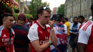 La réaction des supporters d’Arsenal après la défaite en finale de la ligue des champions