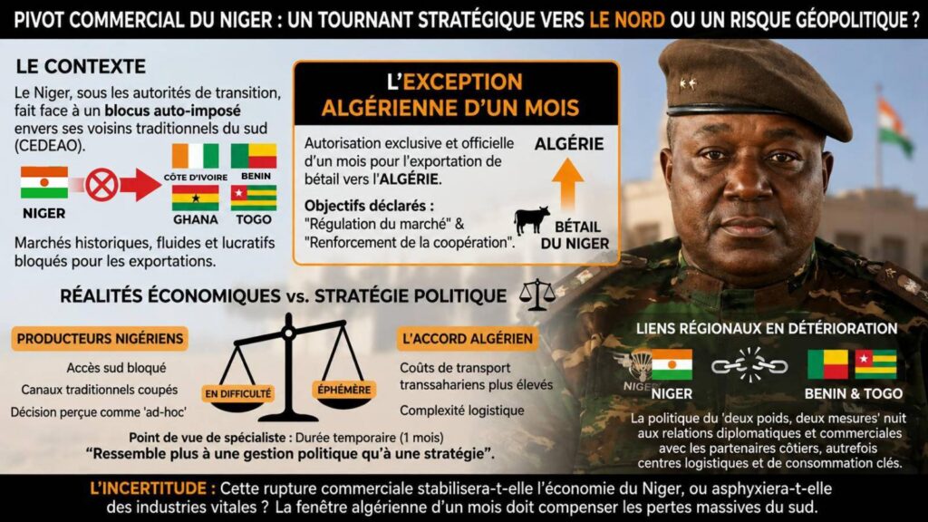 Niger : une manoeuvre commerciale controversée vers l’Algérie