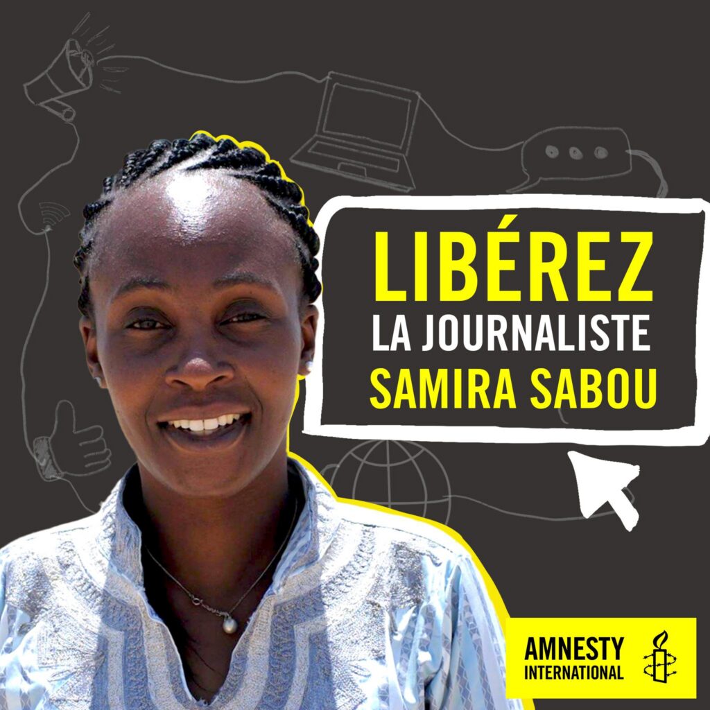 Niger : amnesty international exige la libération de la journaliste samira sabou