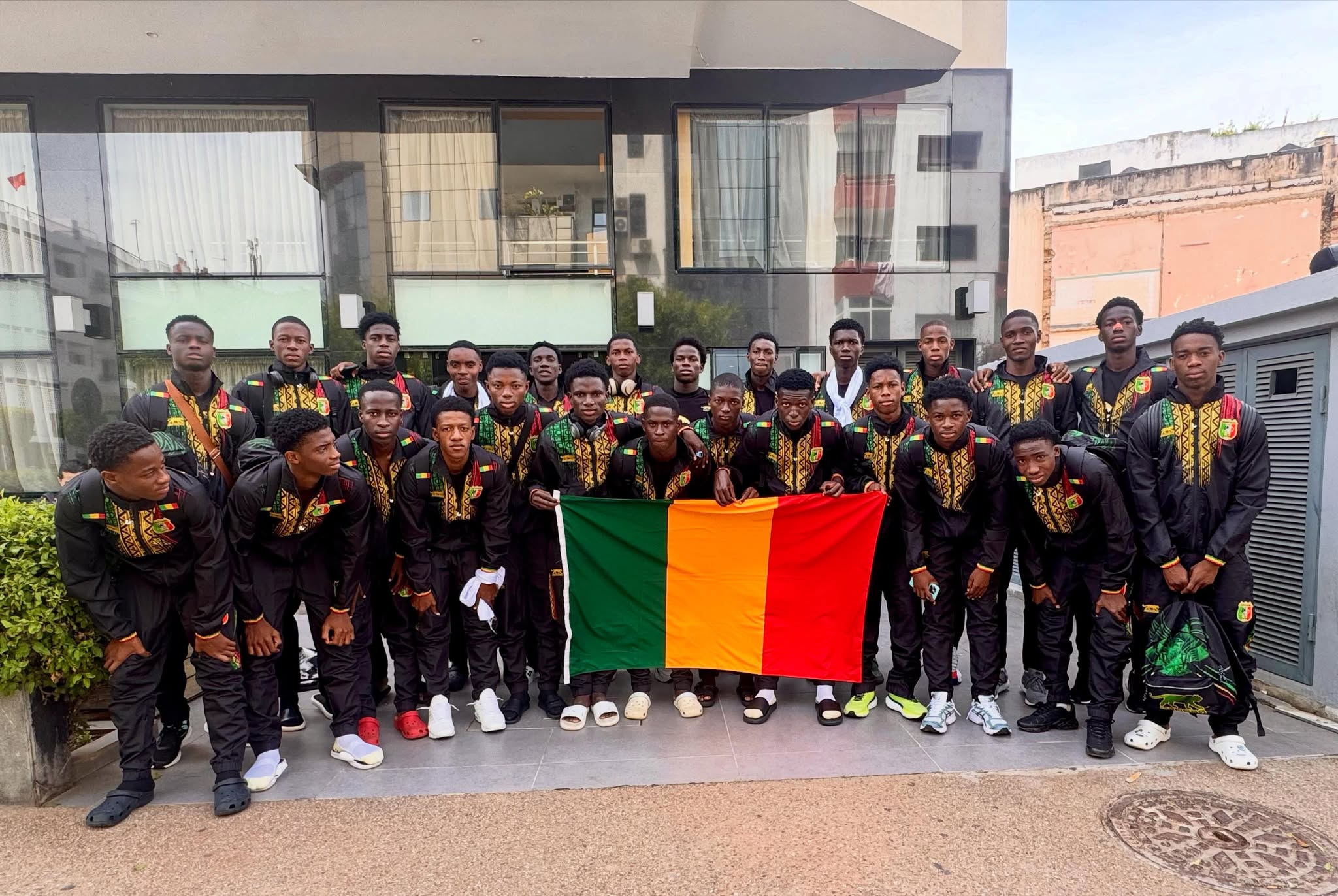 Équipe des Aiglonnets du Mali lors de la CAN U17 Maroc 2026
