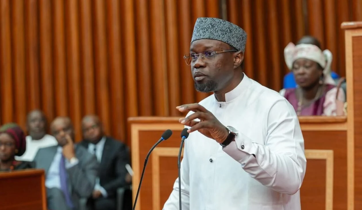Ousmane Sonko lors d'une séance parlementaire