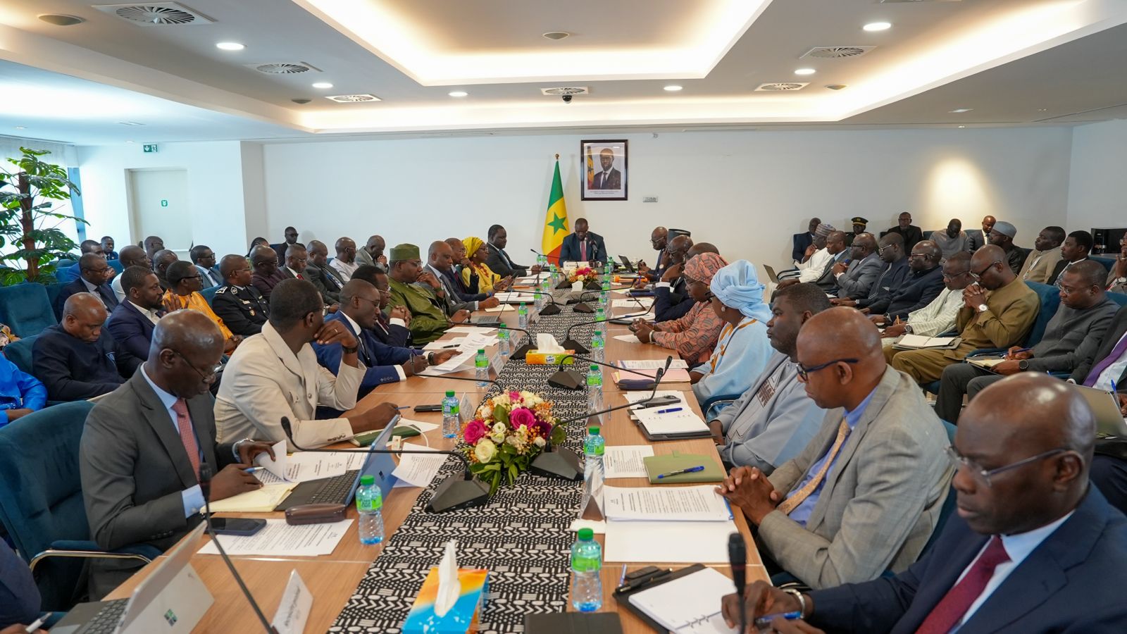 Ousmane Sonko lors du conseil interministériel sur les infrastructures