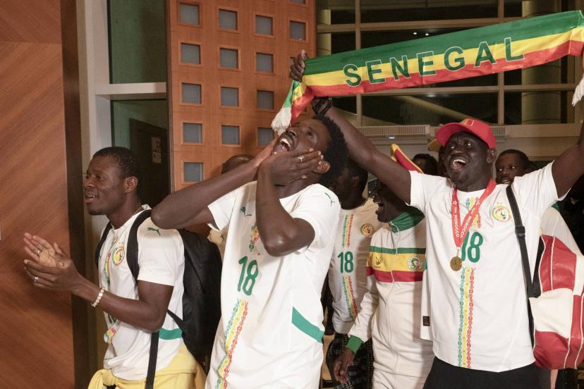 Accueil des supporters sénégalais à l'aéroport international de Ndiass au Maroc