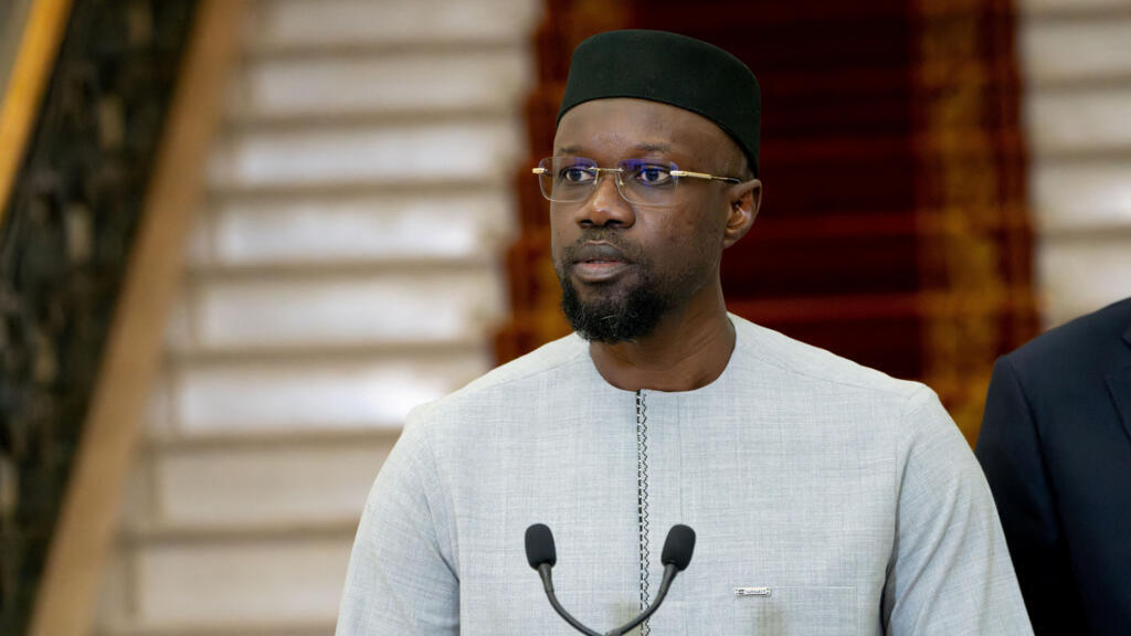Ousmane Sonko, lors d'une intervention publique à Dakar, au Sénégal