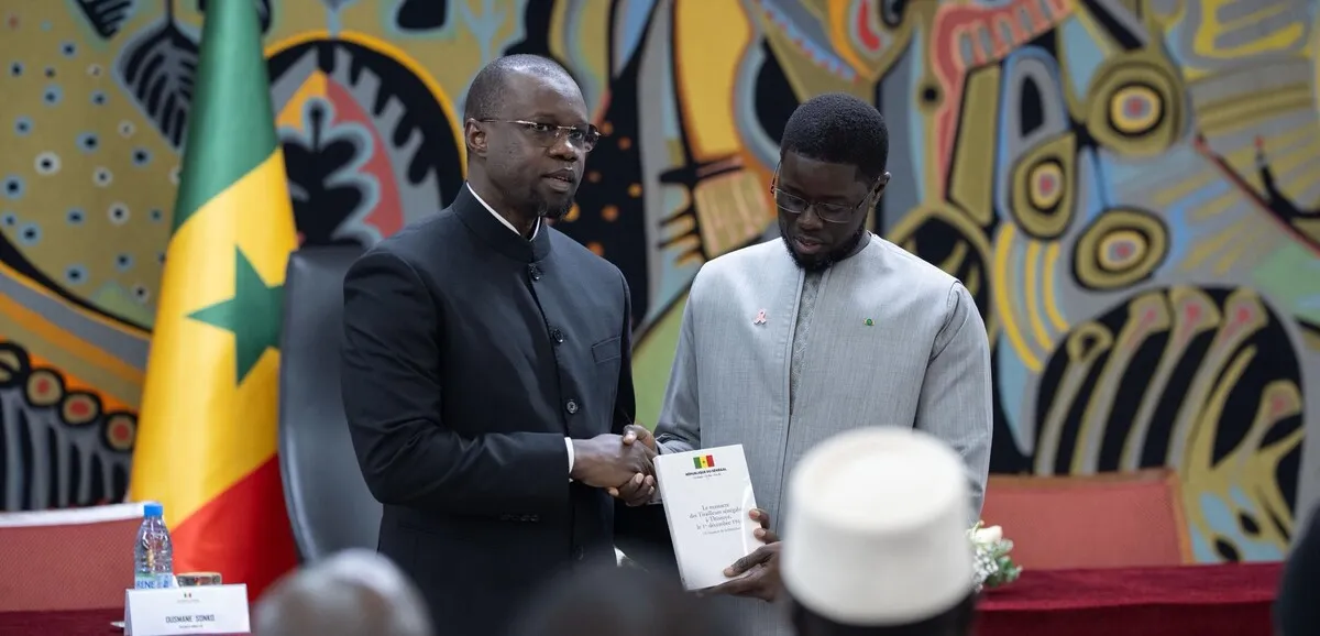 Ousmane Sonko, nouveau président de l'Assemblée nationale du Sénégal, lors de son discours d'investiture