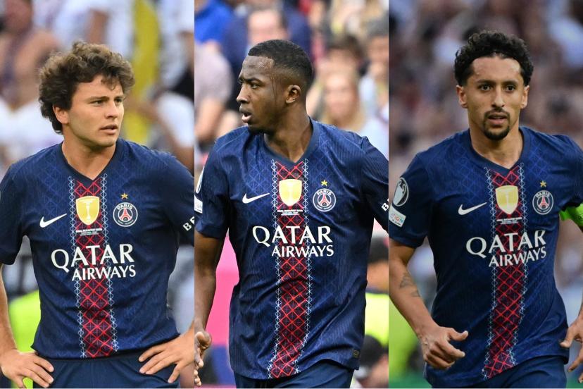 João Neves, Willian Pacho et Marquinhos, les trois joueurs les mieux notés par les internautes.