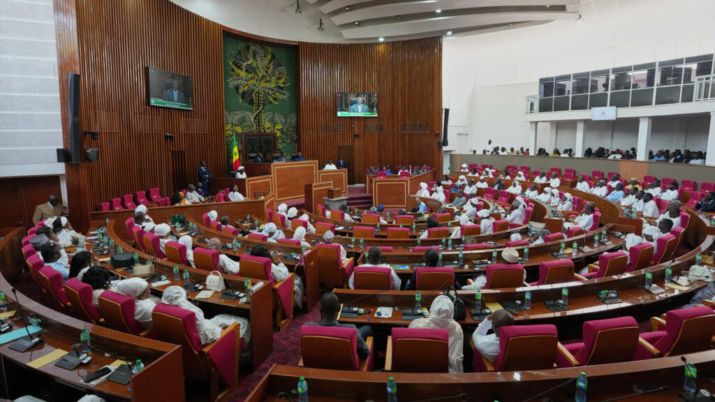 Assemblée nationale du Sénégal lors de la désignation d'Ousmane Sonko à la présidence de l'Assemblée, Dakar, mai 2026