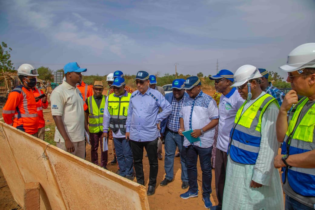 Vue du chantier de construction de la troisième usine d’eau potable à Niamey