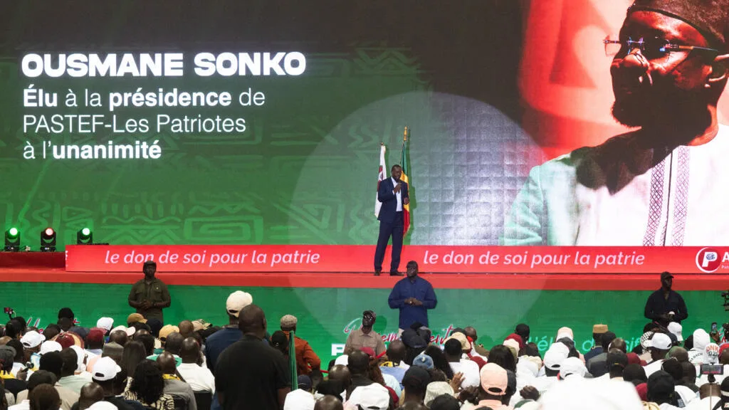 Portrait officiel d'Ousmane Sonko lors d'une allocution publique