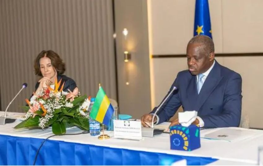 Rencontre entre le vice-président du gouvernement gabonais et l'ambassadrice de l'Union européenne