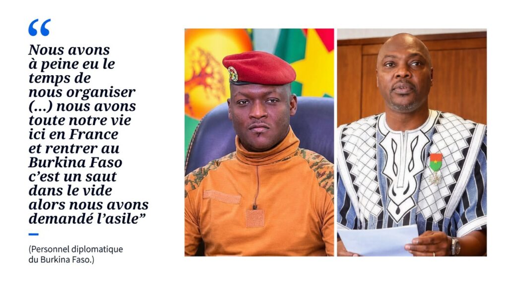 Diplomates burkinabè à Paris choisissent l’asile face à l’incertitude politique