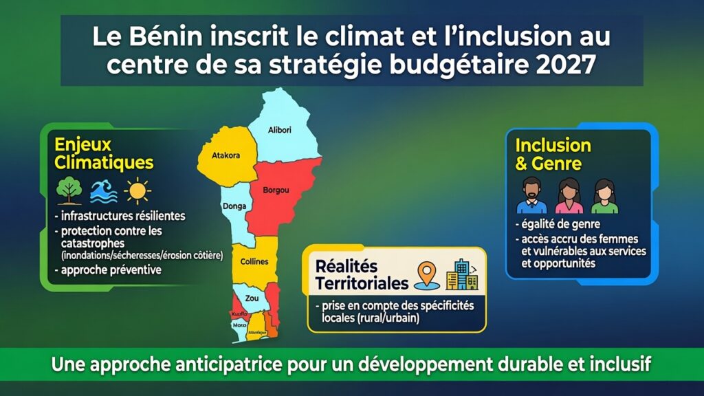Le Bénin place le climat et l’inclusion au cœur de son budget 2027