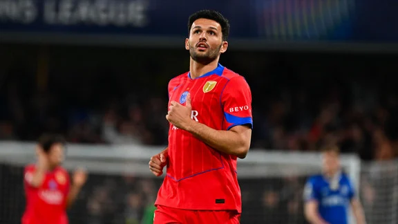 Gonçalo Ramos, attaquant portugais, en action avec le maillot du PSG