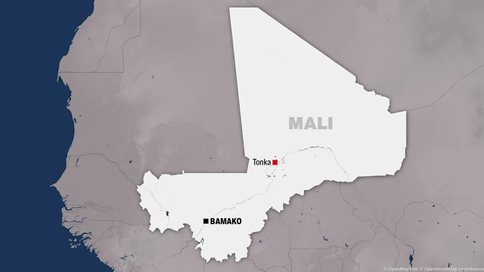 Mali : des hommes armés discutant près d'un marché