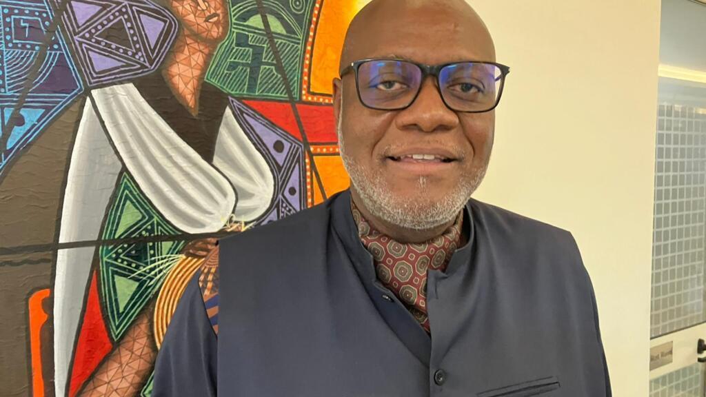 Paul-Simon Handy, directeur régional de l'Institut d'études de sécurité (ISS) pour l'Afrique de l'Est, lors du sommet de l'Union africaine à Addis-Abeba.