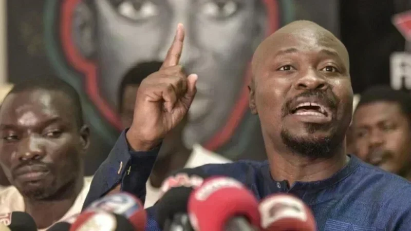 portrait de guy marius sagna lors de ses révélations sur les fonds politiques
