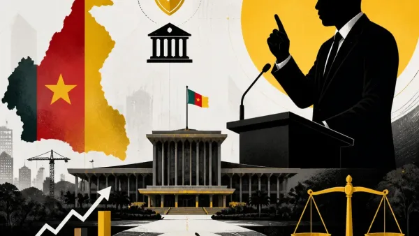 Illustration représentant la situation politique au Cameroun concernant l'absence de Paul Biya
