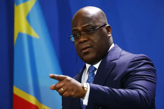 Félix Tshisekedi s'adressant à son audience