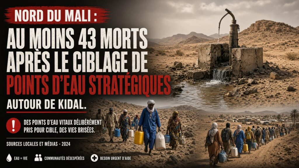 Nord du Mali : la destruction des puits de Kidal, une menace existentielle pour l’élevage et des milliers de civils
