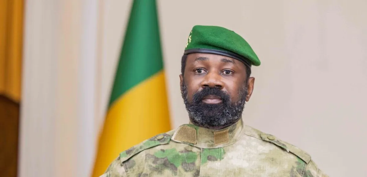 Portrait du général Assimi Goïta, chef de l'État malien