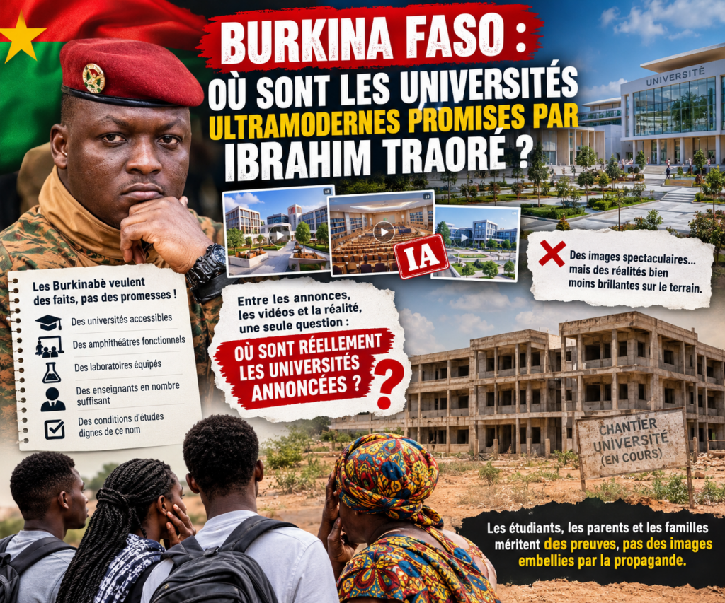Burkina Faso : le voile se lève sur la réalité des universités promises par le pouvoir