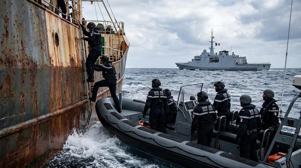 Interception en haute mer : un pétrolier russe sous pavillon béninois démantelé par la France dans l’océan indien